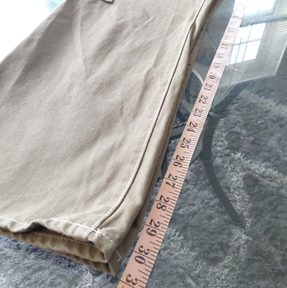 H&M Women's Olive Green Wide Leg Highrise Cargo Jeans Size 14 - Picture 10 of 12